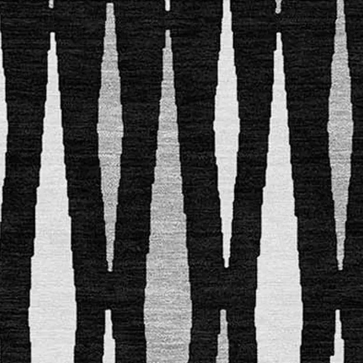 3' X 5' Black Ivory And Gray Geometric Washable Indoor Outdoor Area Rug