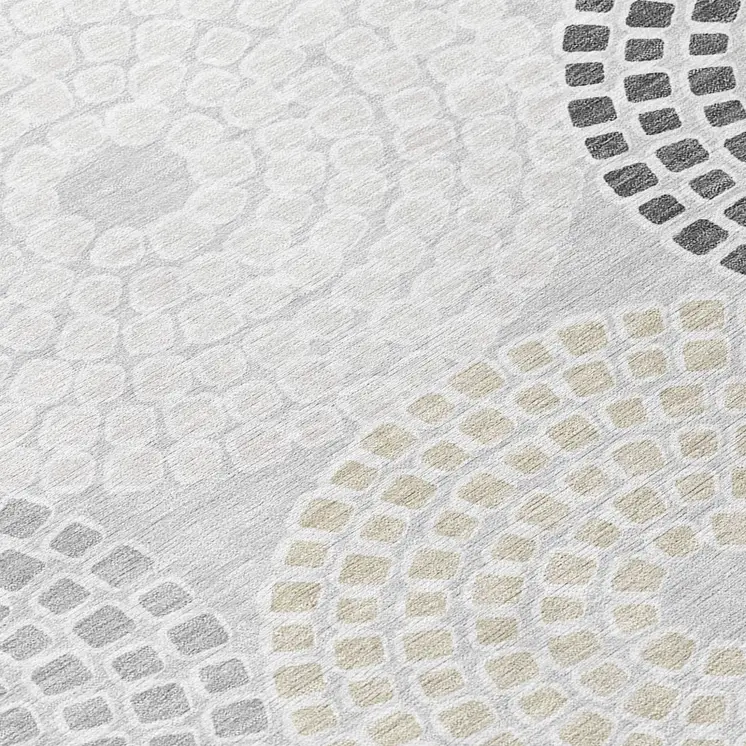 10' X 14' Gray And Taupe Geometric Washable Indoor Outdoor Area Rug