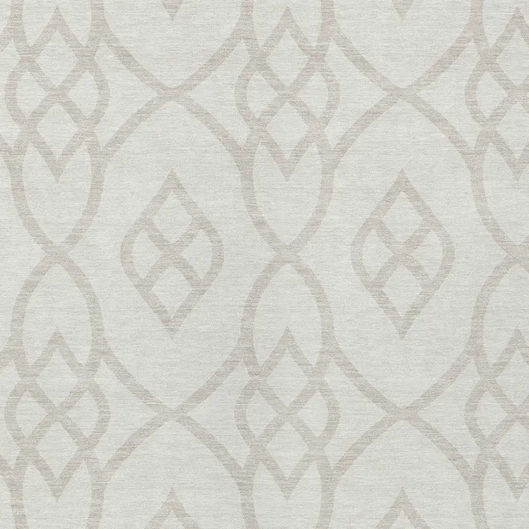 8' X 10' Ivory And Gray Trellis Washable Indoor Outdoor Area Rug