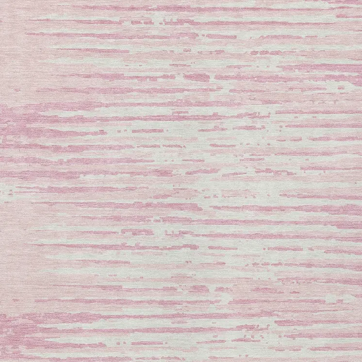 5' X 8' Pink And Gray Striped Washable Indoor Outdoor Area Rug