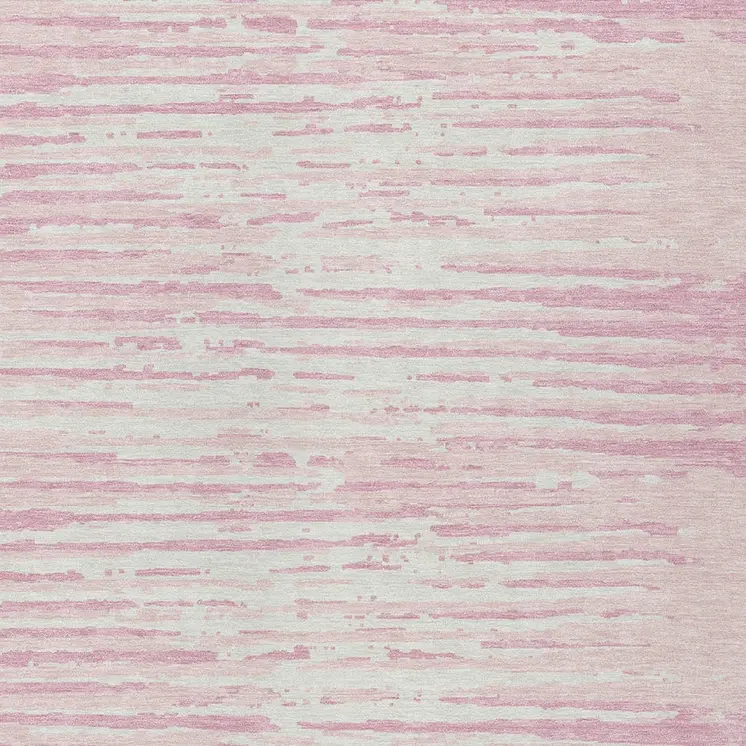 8' X 10' Pink And Gray Striped Washable Indoor Outdoor Area Rug