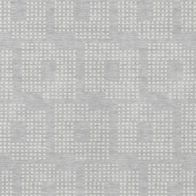 10' X 14' Silver And Ivory Geometric Washable Indoor Outdoor Area Rug