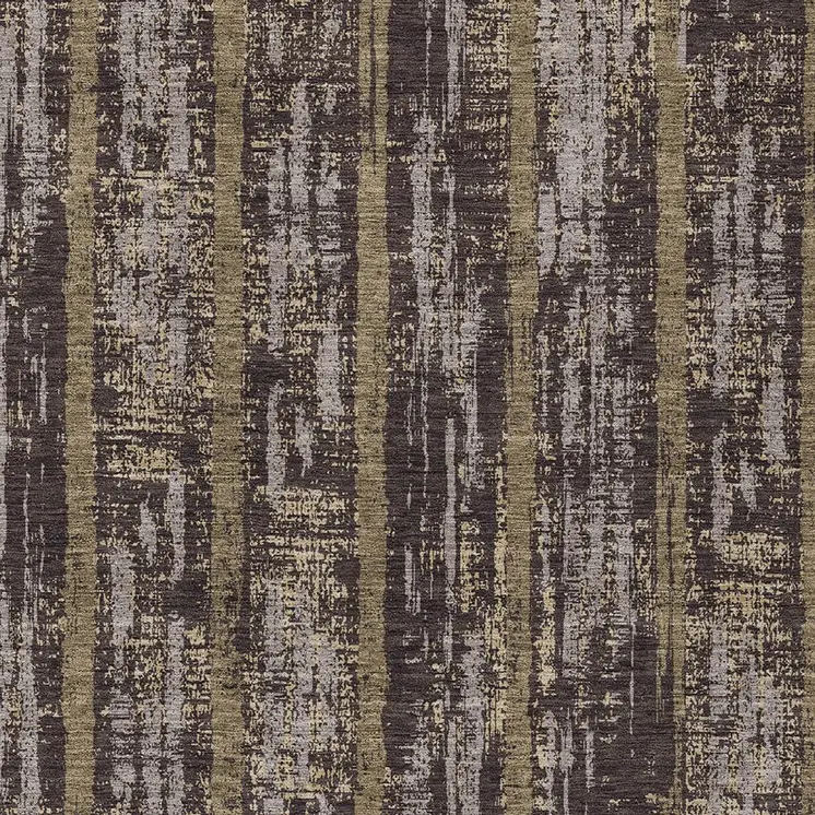 8' X 10' Chocolate And Beige Striped Washable Indoor Outdoor Area Rug