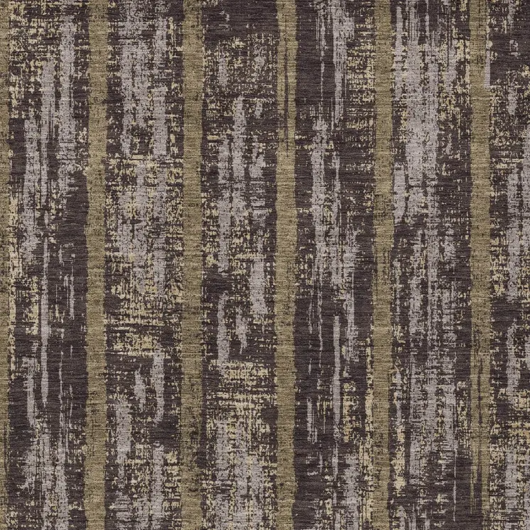 10' X 14' Chocolate And Beige Striped Washable Indoor Outdoor Area Rug