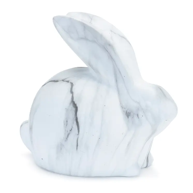 Set of Two White Terracotta Figurine Tabletop Sculpture