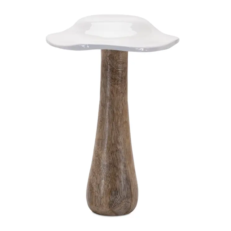 Set of Four White Wood Tabletop Sculpture