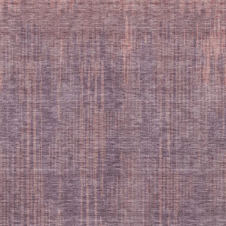 10' X 14' Mauve And Dark Purple Striped Washable Indoor Outdoor Area Rug