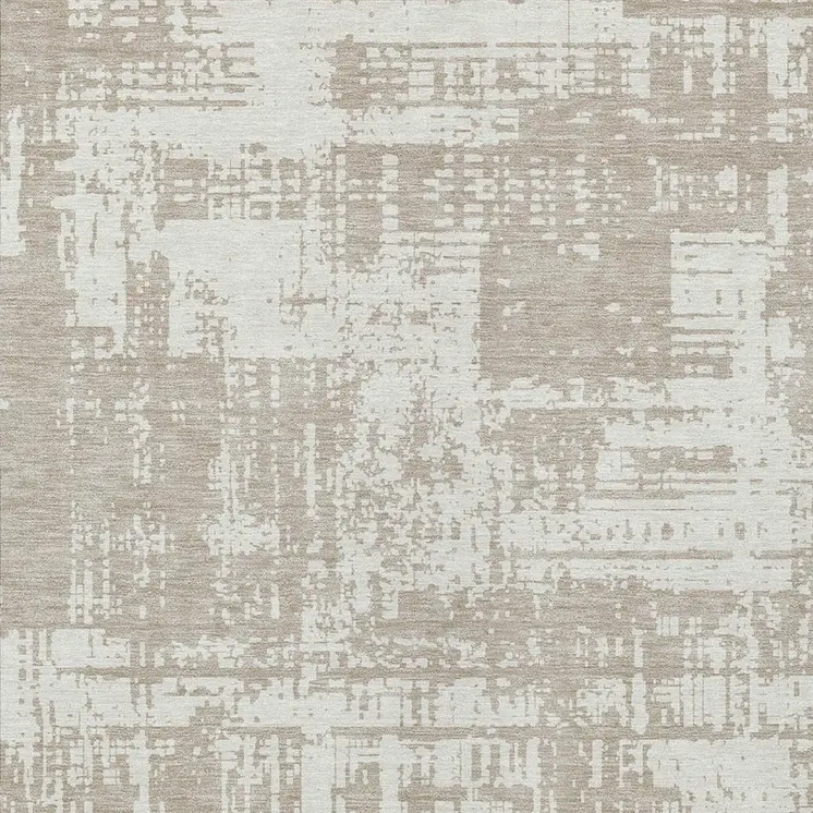 5' X 8' Taupe And Ivory Abstract Washable Indoor Outdoor Area Rug