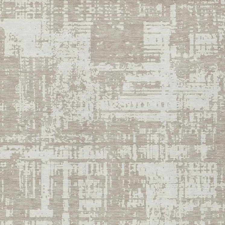8' X 10' Taupe And Ivory Abstract Washable Indoor Outdoor Area Rug
