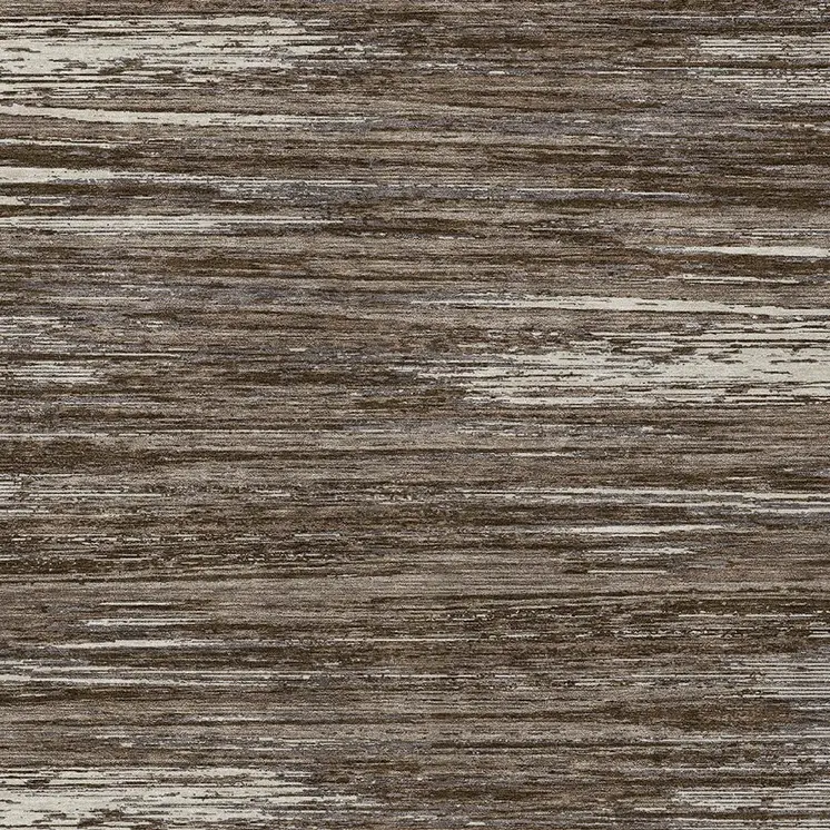 9' X 12' Brown And Ivory Striped Washable Indoor Outdoor Area Rug