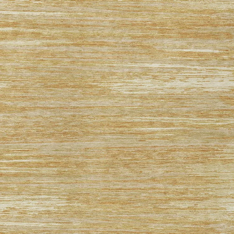 8' X 10' Gold Gray And Ivory Striped Washable Indoor Outdoor Area Rug