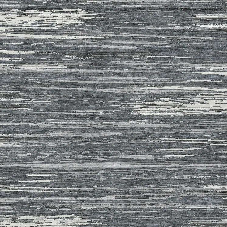 5' X 8' Gray And Ivory Striped Washable Indoor Outdoor Area Rug