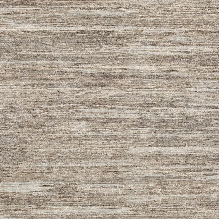 9' X 12' Taupe Gray And Ivory Striped Washable Indoor Outdoor Area Rug