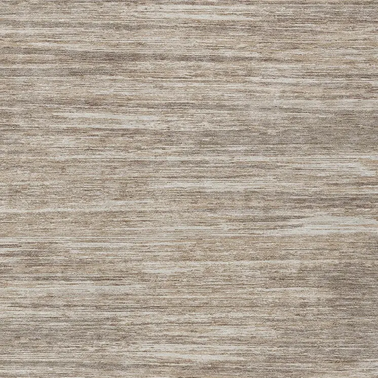 10' X 14' Taupe Gray And Ivory Striped Washable Indoor Outdoor Area Rug