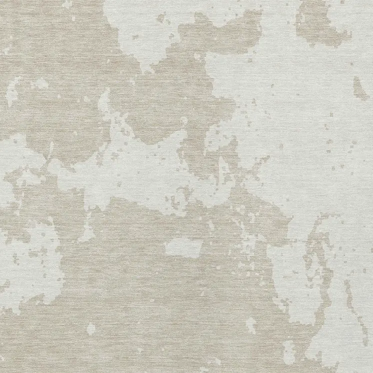 5' X 8' Beige And Ivory Abstract Washable Indoor Outdoor Area Rug
