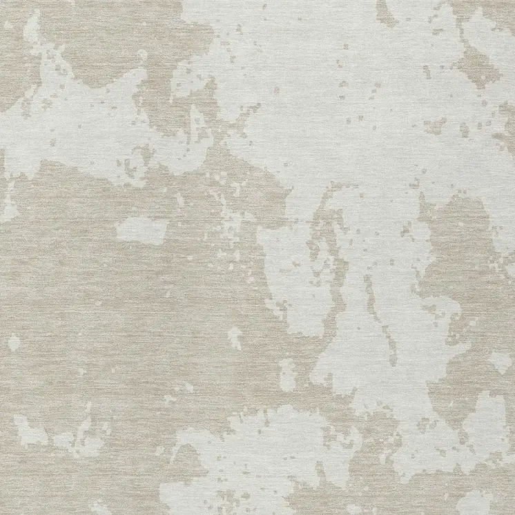 10' X 14' Beige And Ivory Abstract Washable Indoor Outdoor Area Rug