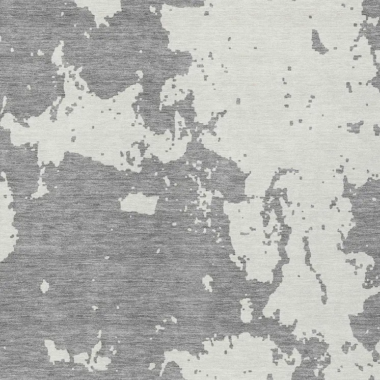 8' X 10' Gray And Ivory Abstract Washable Indoor Outdoor Area Rug