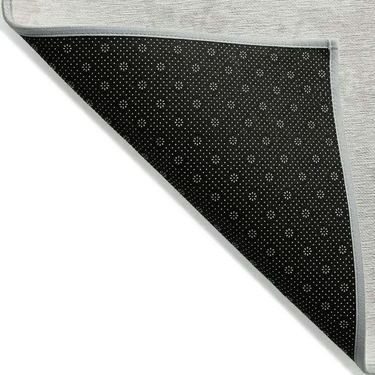 9' X 12' Ivory And Gray Abstract Washable Indoor Outdoor Area Rug