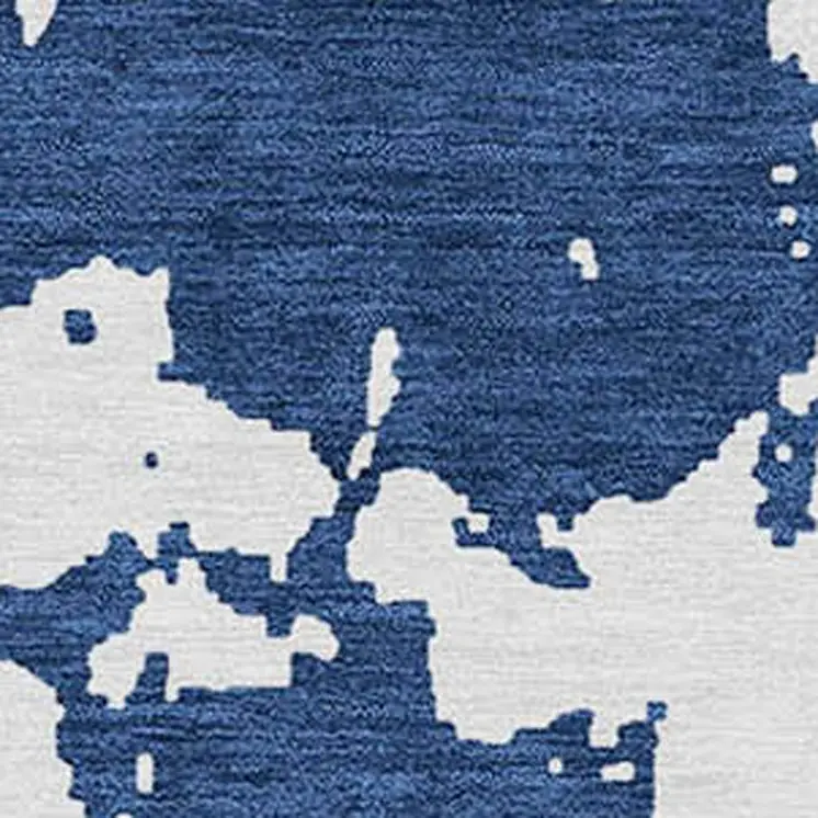 10' X 14' Navy Blue And Ivory Abstract Washable Indoor Outdoor Area Rug