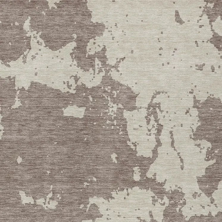 9' X 12' Taupe And Beige Abstract Washable Indoor Outdoor Area Rug