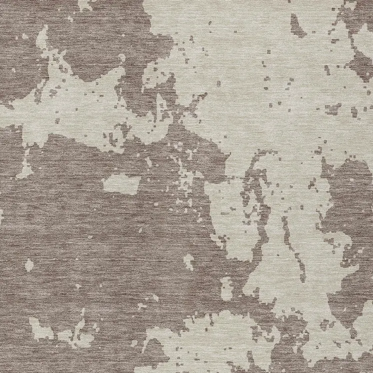 10' X 14' Taupe And Beige Abstract Washable Indoor Outdoor Area Rug