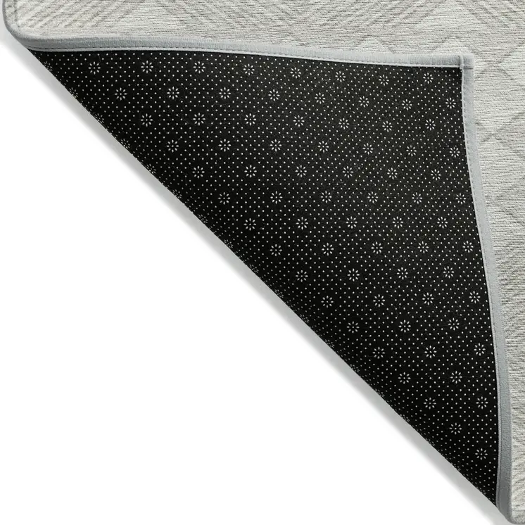 10' X 14' Ivory And Gray Geometric Washable Indoor Outdoor Area Rug