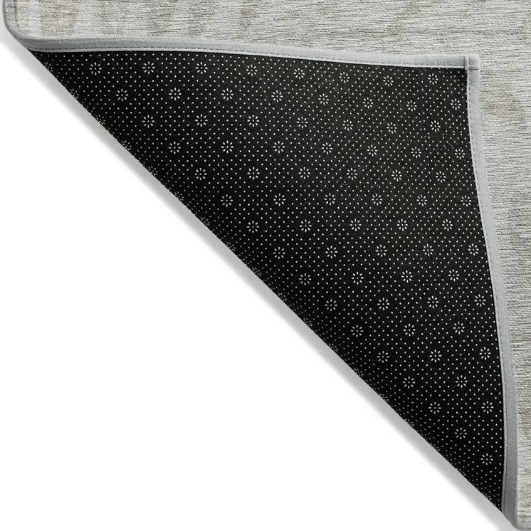 3' X 5' Taupe And Beige Floral Washable Indoor Outdoor Area Rug