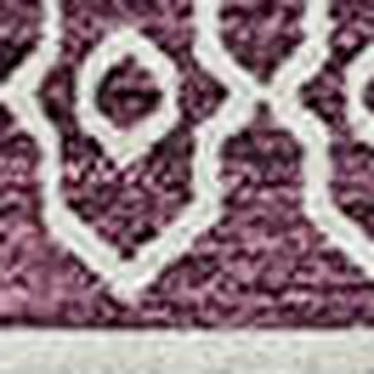 5' X 8' Eggplant And Ivory Southwestern Washable Indoor Outdoor Area Rug