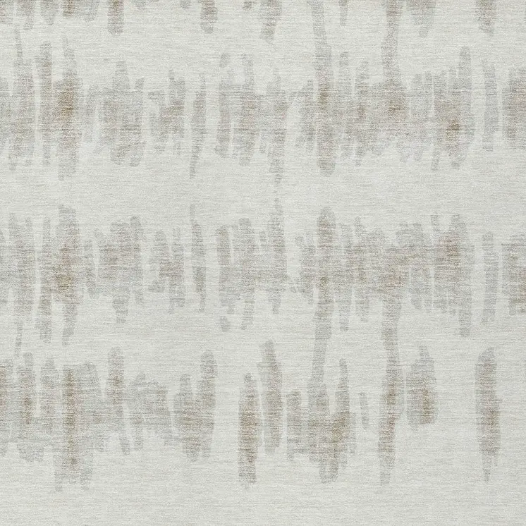 10' X 14' Ivory Brown And Gray Striped Washable Indoor Outdoor Area Rug