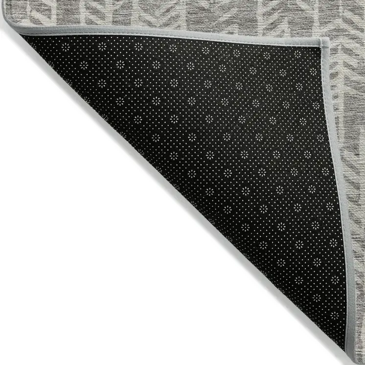 8' X 10' Taupe And Beige Tribal Washable Indoor Outdoor Area Rug
