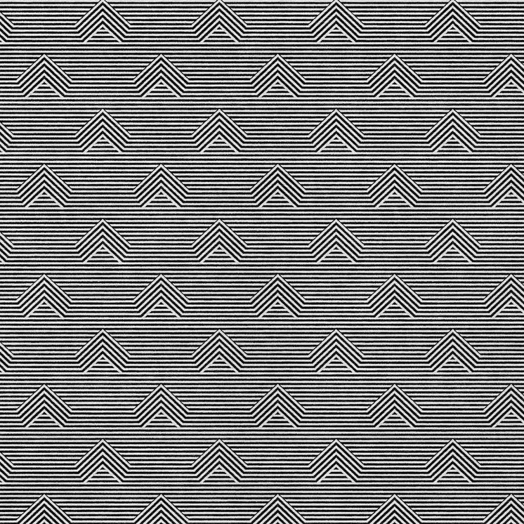 3' X 5' Black And Ivory Geometric Washable Indoor Outdoor Area Rug
