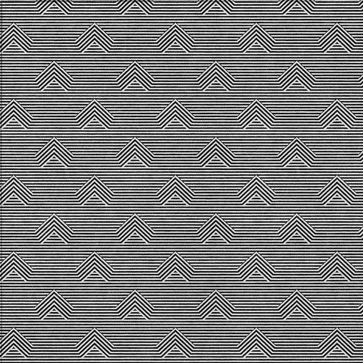 5' X 8' Black And Ivory Geometric Washable Indoor Outdoor Area Rug