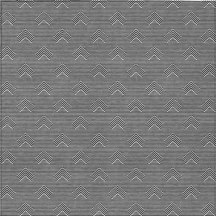 9' X 12' Black And Ivory Geometric Washable Indoor Outdoor Area Rug