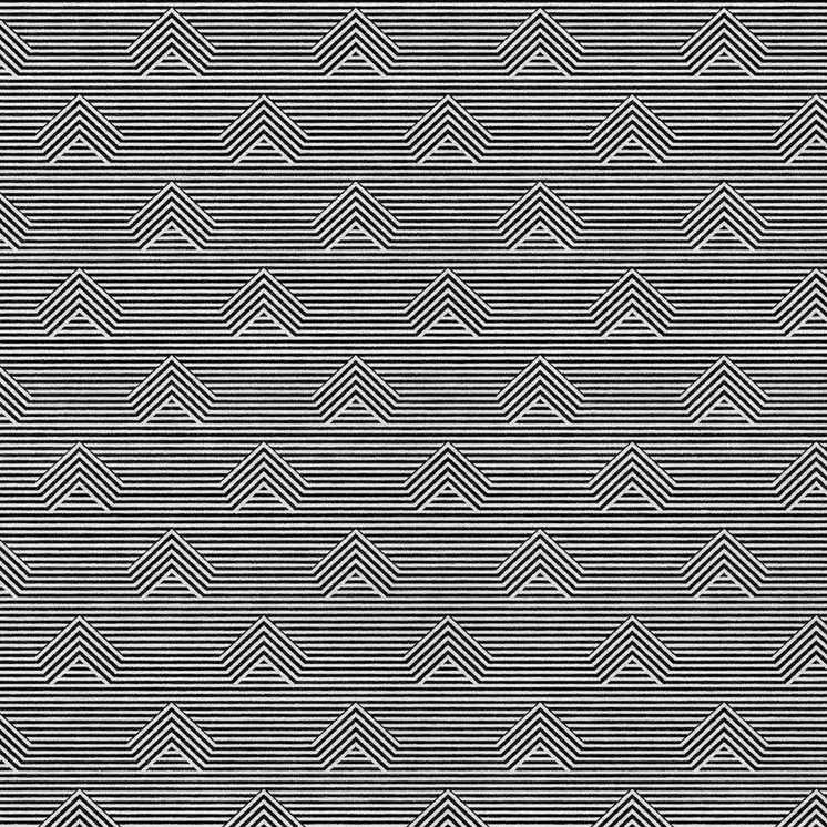 9' X 12' Black And Ivory Geometric Washable Indoor Outdoor Area Rug