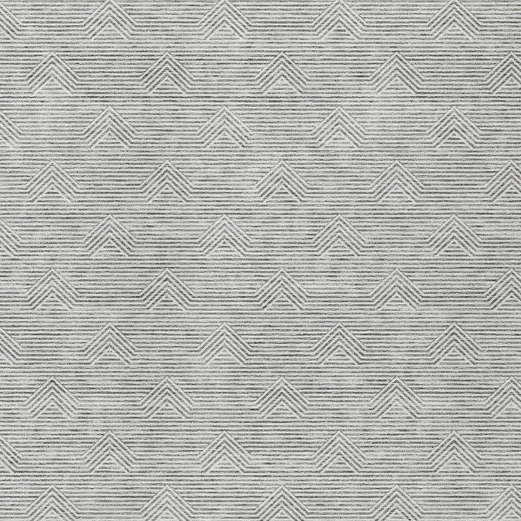 3' X 5' Gray And Ivory Geometric Washable Indoor Outdoor Area Rug