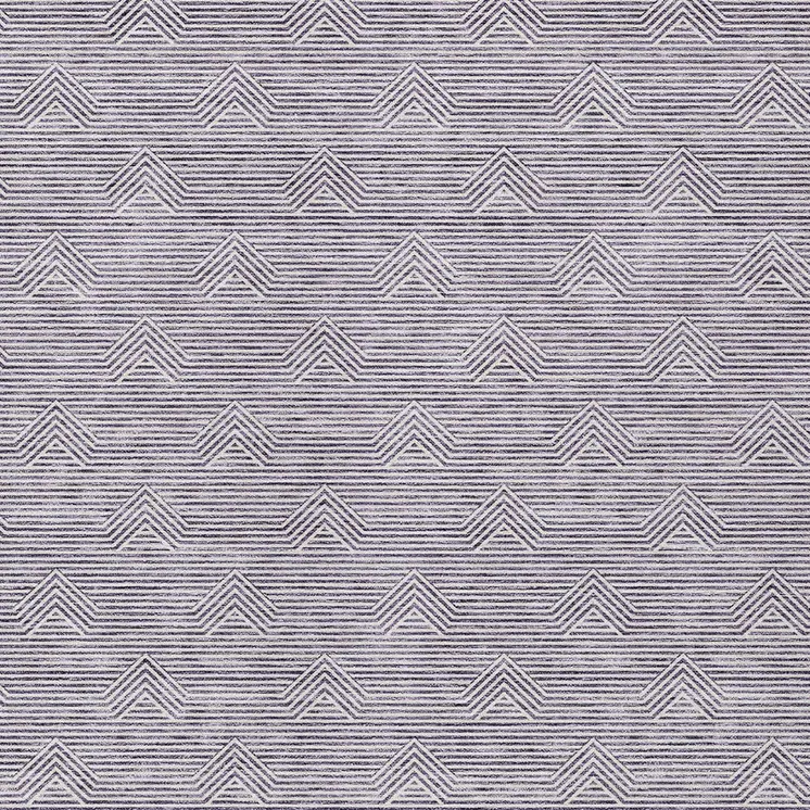 9' X 12' Purple And Ivory Geometric Washable Indoor Outdoor Area Rug
