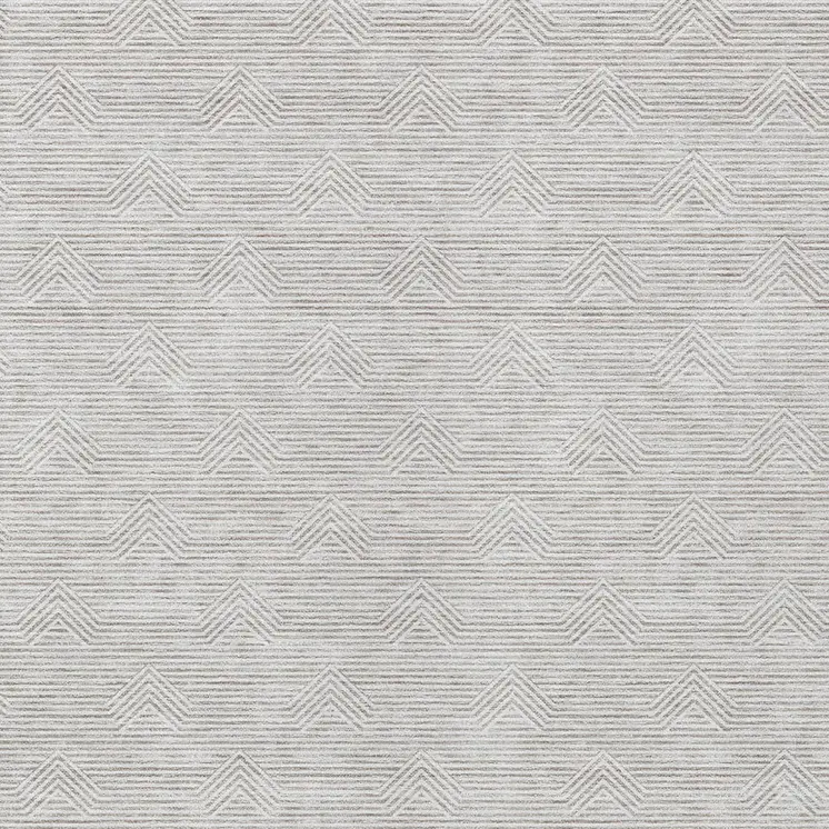 9' X 12' Taupe And Ivory Geometric Washable Indoor Outdoor Area Rug