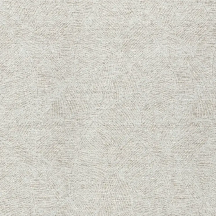 10' X 14' Ivory And Beige Floral Washable Indoor Outdoor Area Rug
