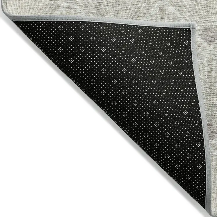 10' X 14' Beige And Ivory Geometric Washable Indoor Outdoor Area Rug