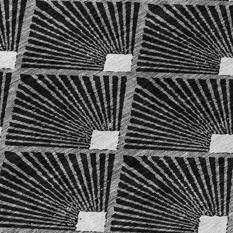 3' X 5' Black Gray And Ivory Geometric Washable Indoor Outdoor Area Rug