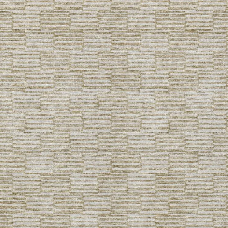 5' X 8' Beige And Ivory Geometric Washable Indoor Outdoor Area Rug