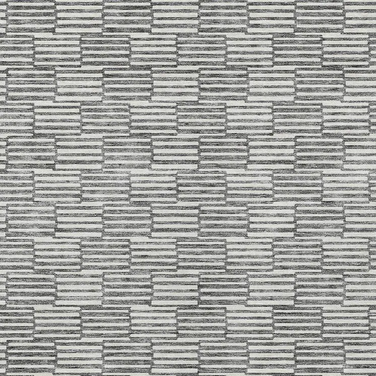5' X 8' Gray And Ivory Geometric Washable Indoor Outdoor Area Rug