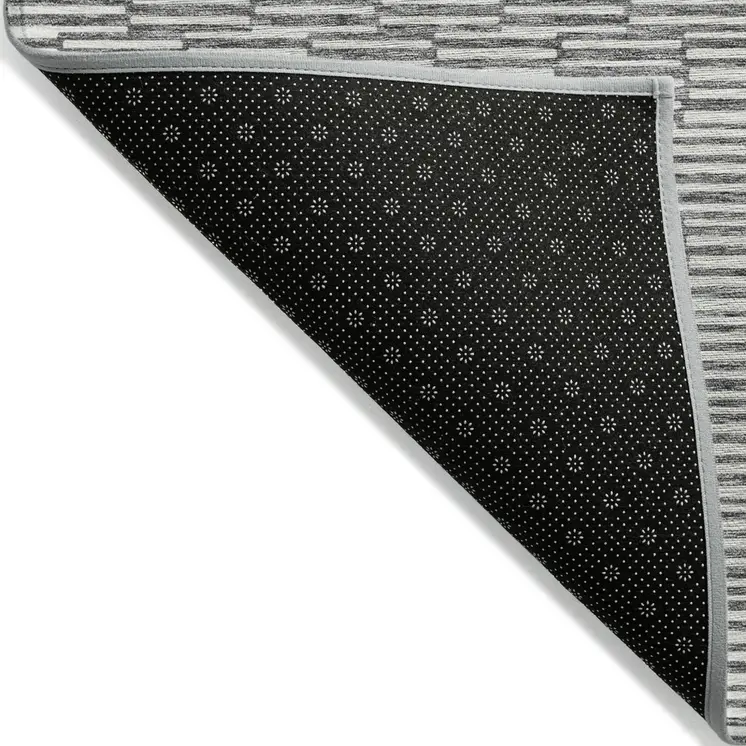 9' X 12' Gray And Ivory Geometric Washable Indoor Outdoor Area Rug