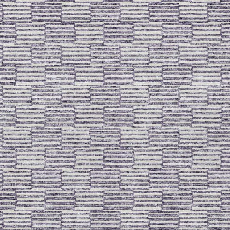 5' X 8' Lilac And Ivory Geometric Washable Indoor Outdoor Area Rug
