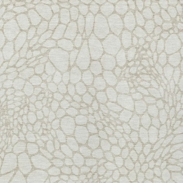 10' X 14' Ivory And Beige Geometric Washable Indoor Outdoor Area Rug