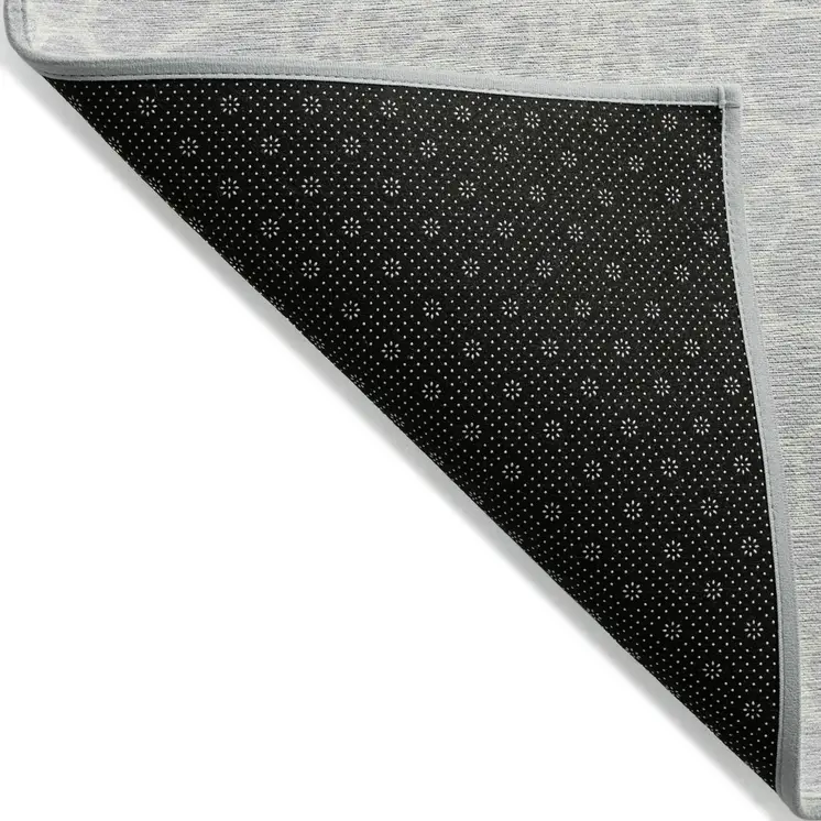 3' X 5' Silver And Gray Geometric Washable Indoor Outdoor Area Rug