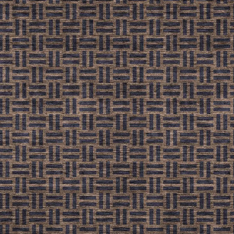 3' X 5' Chocolate And Black Geometric Washable Indoor Outdoor Area Rug