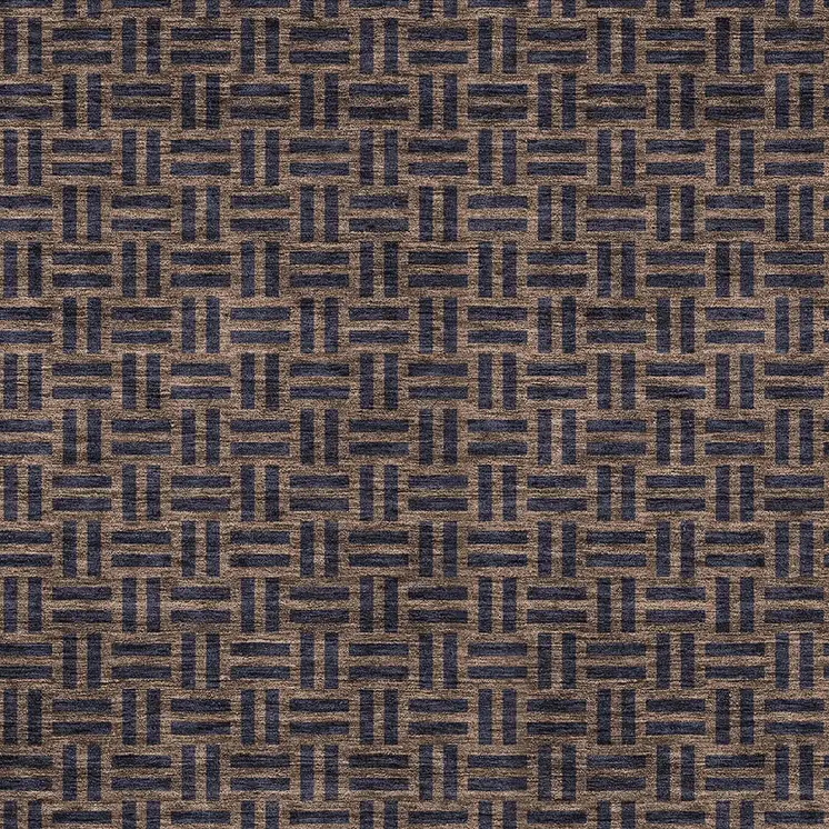 8' X 10' Chocolate And Black Geometric Washable Indoor Outdoor Area Rug