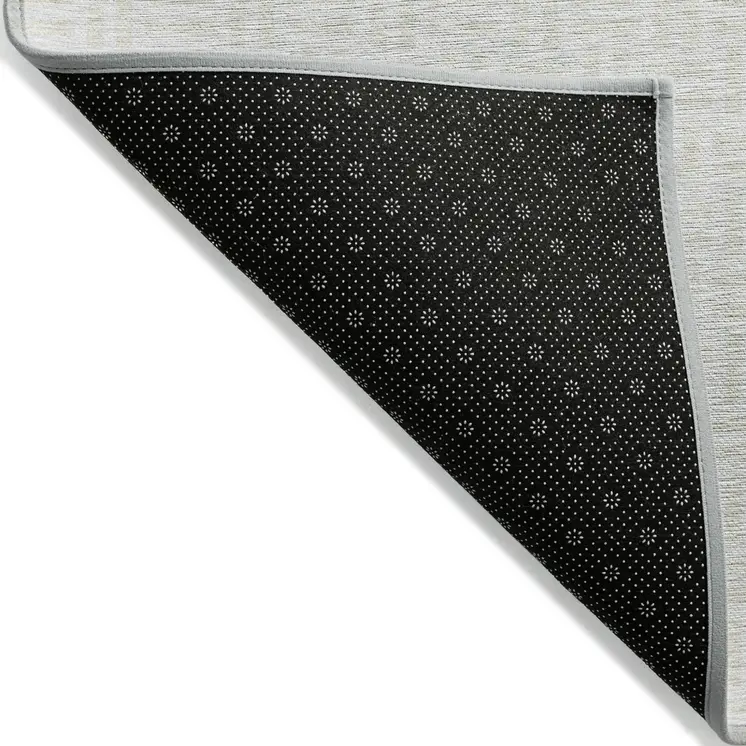 3' X 5' Ivory And Beige Geometric Washable Indoor Outdoor Area Rug