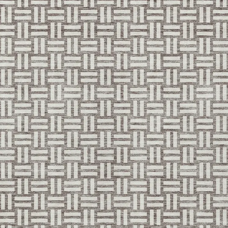 8' X 10' Taupe And Gray Geometric Washable Indoor Outdoor Area Rug